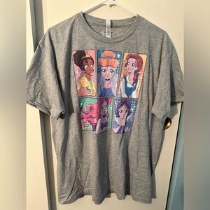 Disney Gray Short Sleeve Tee with Retro Graphic Design
